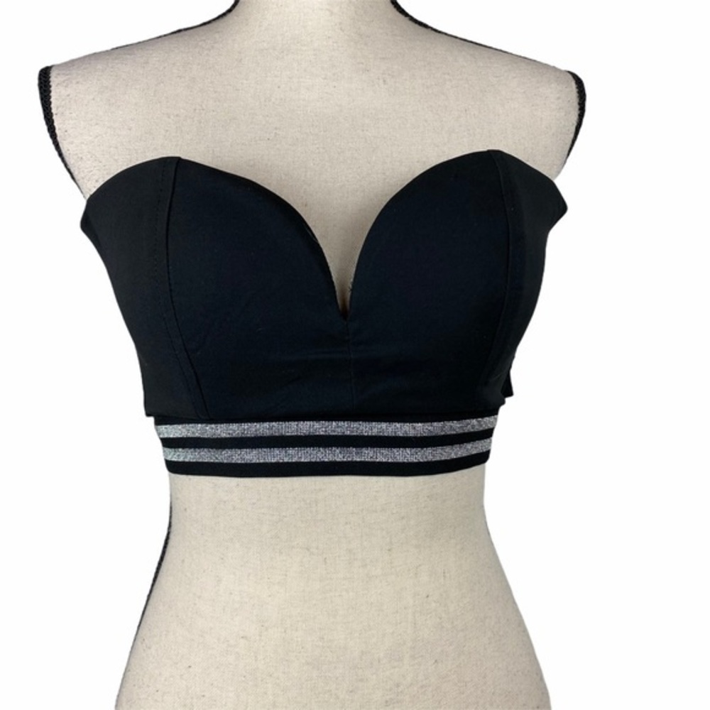 NWOT By The Way. Bustier Metallic Accent Band XXS